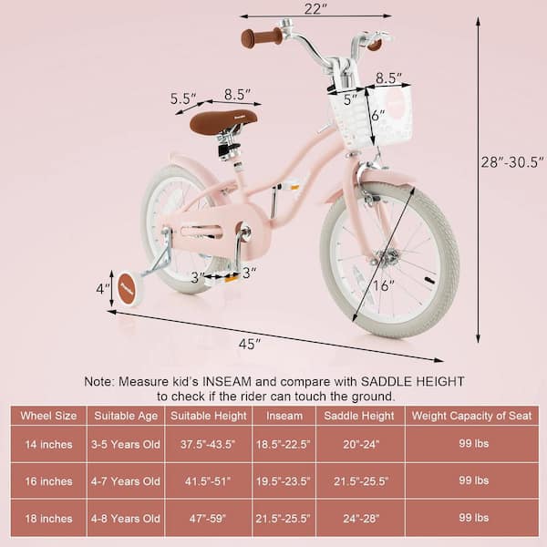 Bike wheel size cheap for 4 year old