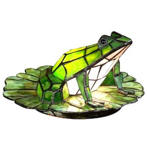 5.75 in Tiffany Art Glass Frog Accent Lamp
