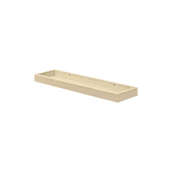 Dolle LOGGIA 23.6 in. x 5.9 in. x 1.6 in. Brushed Oak MDF Decorative Wall Shelf with Brackets