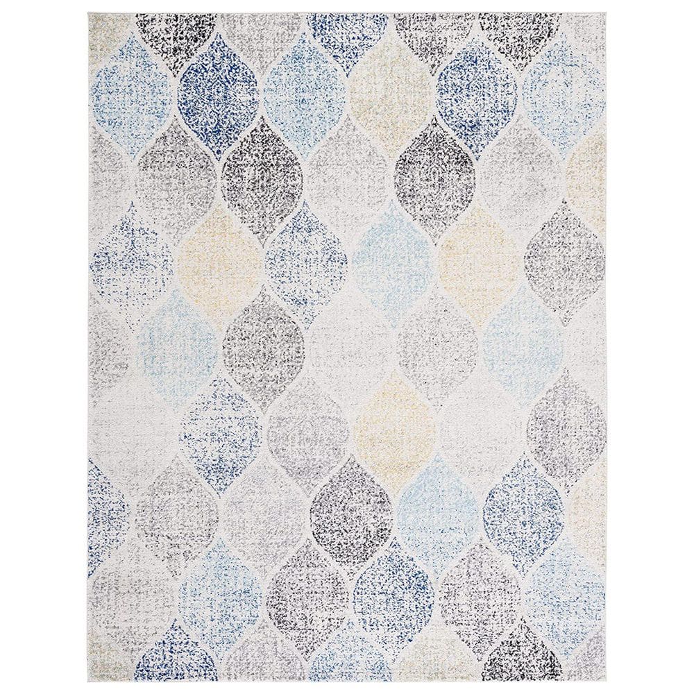 Multi-Colored Polypropylene 8 ft. x 10 ft. Oriental Indoor Area Rug