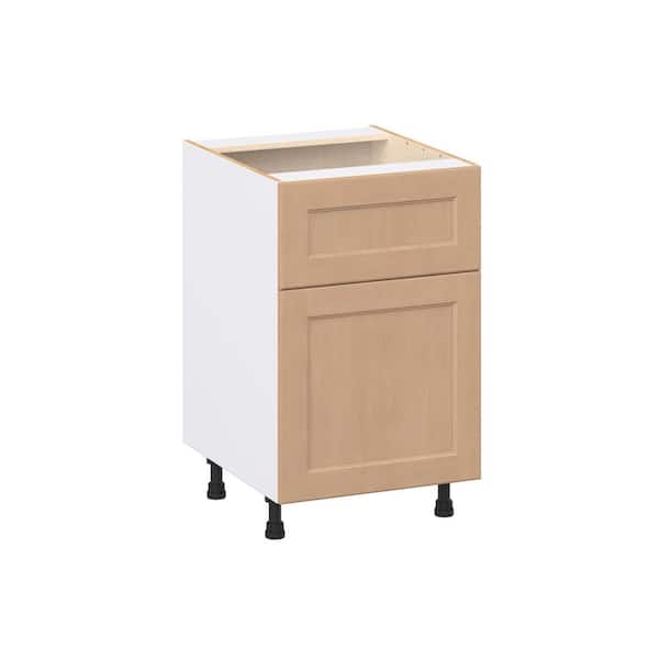 J COLLECTION Lakewood 21 in. W x 24.5 in. D x 34.5 in. H Assembled Shaker Base Kitchen Cabinet in Sugar Cookie with 10 in. Drawer