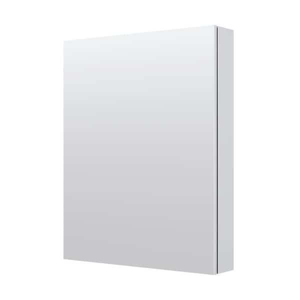 RO 24 in. W x 30 in. H Rectangular Surface or Recessed Mount Chrome Aluminum Medicine Cabinet with Mirror