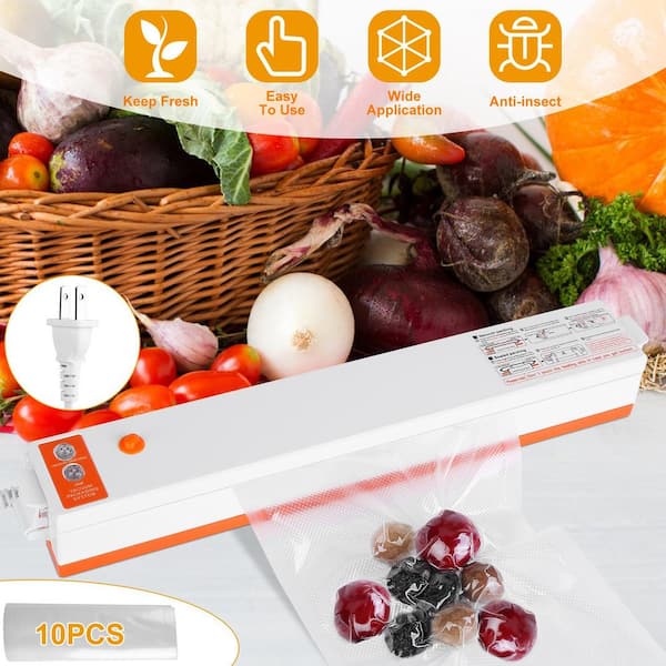 Aoibox White Electric Vacuum Sealer Machine Household Automatic Food Vacuum Sealer Quick Sealing System Machine