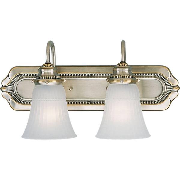 Progress Lighting Huntington Collection Colonial Silver 2-light Vanity Fixture-DISCONTINUED