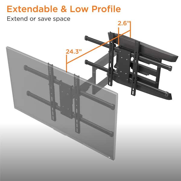 ProMounts Extra Large Flat Low Profile TV Wall Mount for 50 in. - 92 in.  TVs FF84 - The Home Depot