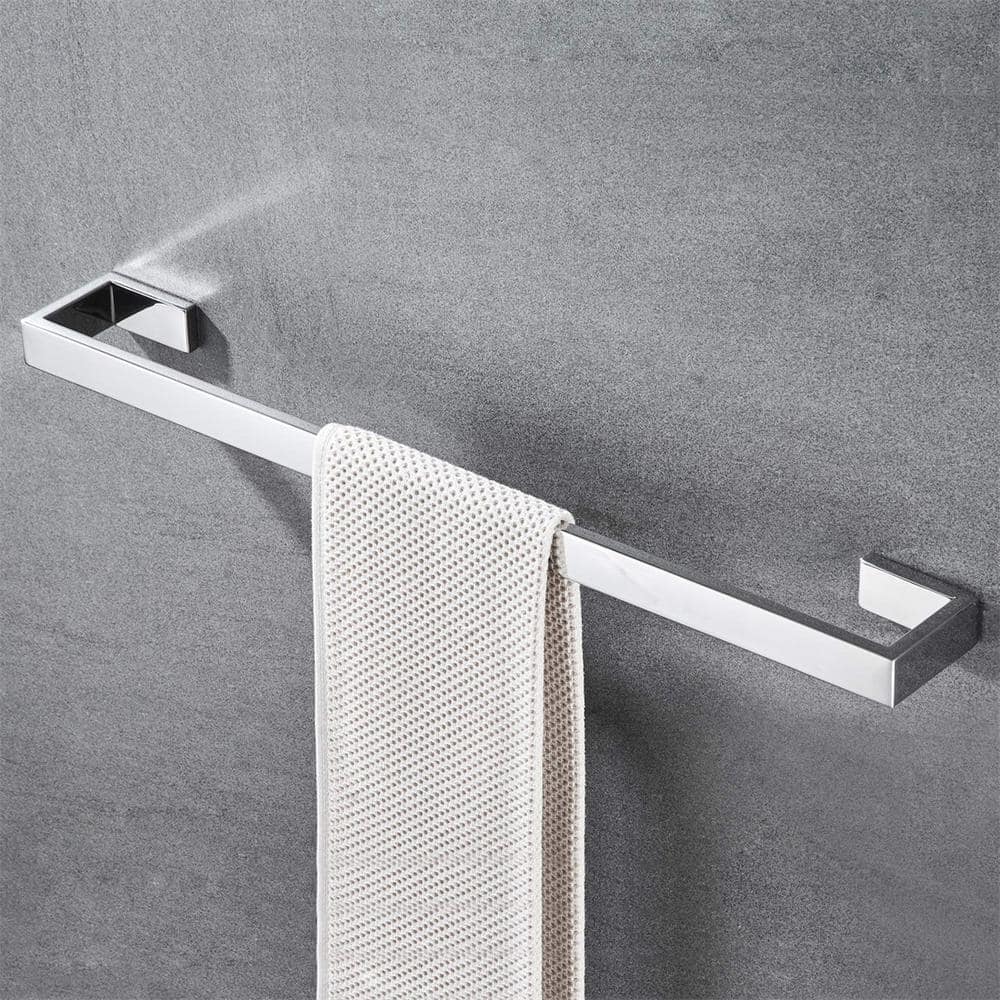 Polished Chrome Stainless Steel Wall Mounted Towel Bar