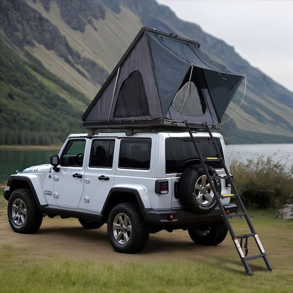Rooftop Tent Hard Shell, Rooftop Tent Hardshell for 2-3 Person, Hard Shell Roof Top Tent with Thick Mattress