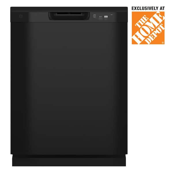 GE 24 in. Built-In Tall Tub Front Control Black Dishwasher with 60 dBA, ENERGY STAR