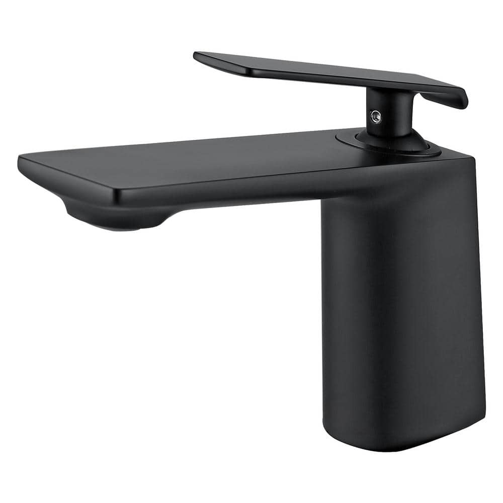 Single Hole Single-Handle Lavatory Faucet in Black Finish