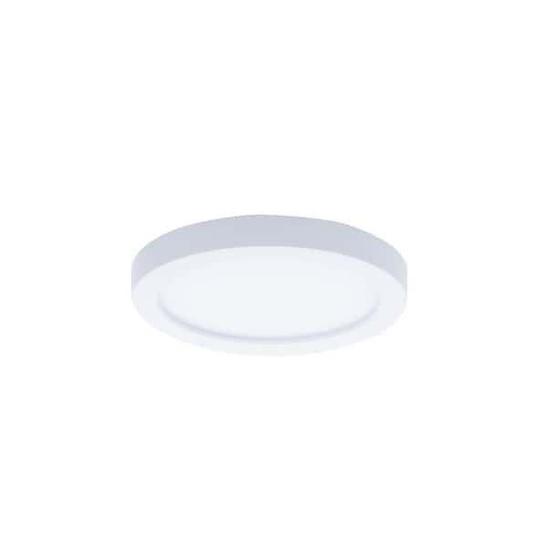 WAC LIMITED Round 5 in. 1-Light White LED Flush Mount 3500K