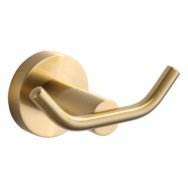 Round Wall Mounted J-Hook Bathroom Robe/Towel Hook in Brushed Nickel