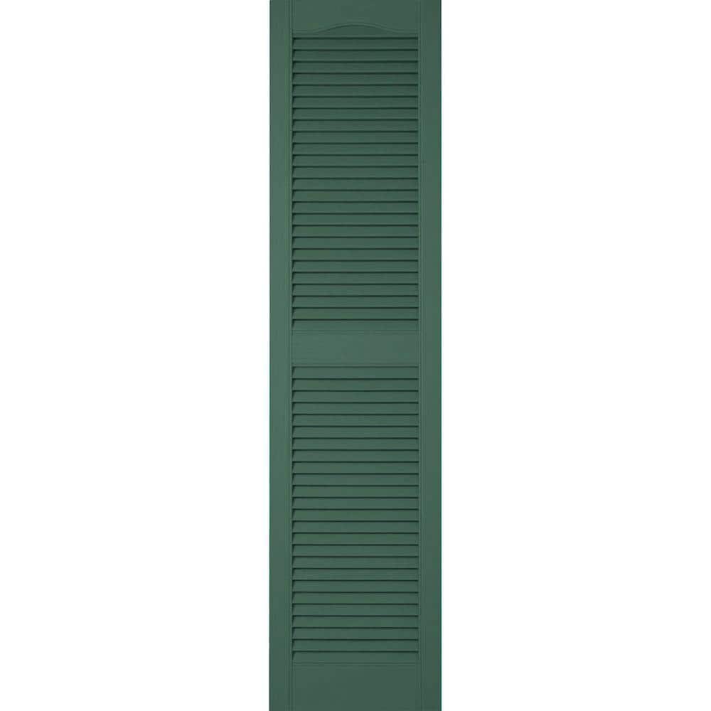 12 in. x 76 in. Lifetime Vinyl Custom Cathedral Top Center Mullion Open Louvered Shutters Pair Forest Green price history on PriceWatchPro