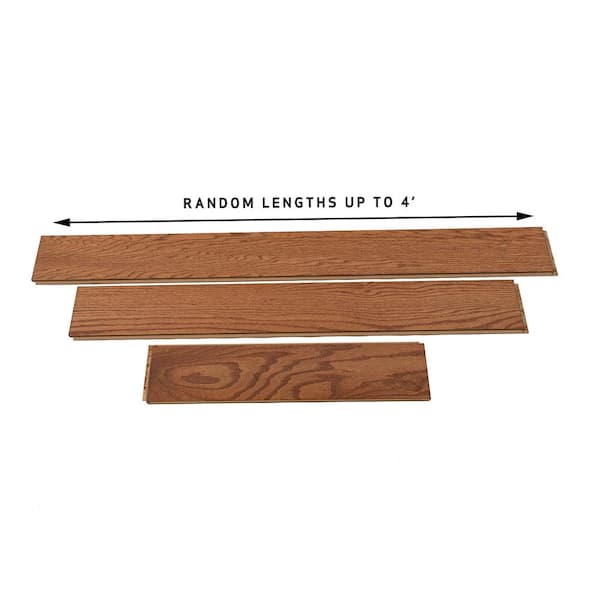 Stratford Red Oak 3/8 in. T X 5.375 in. W Click Lock Smooth Engineered Hardwood Flooring (27.5 sq.ft./case)
