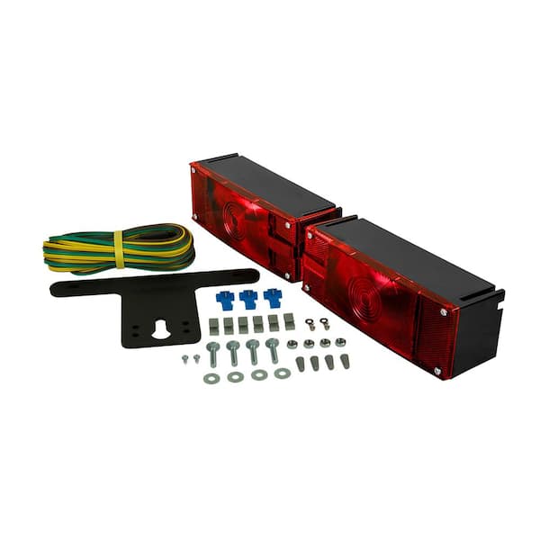 Blazer International Trailer Lamp Kit 7-7/8 in OEM Low Profile Sealed Capsule Submersible Light Kit Red for Over and Under 80 in.