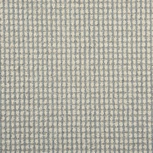 Shenadoah Stripe - Ivory/Coast - Gray 12 ft. 24 oz. Wool Loop Installed Carpet