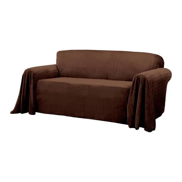 Innovative Textile Solutions Mason Chocolate Furniture Throw Sofa Slipcover