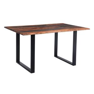 Sierra II Brown and Black Wood and Iron Dining Table