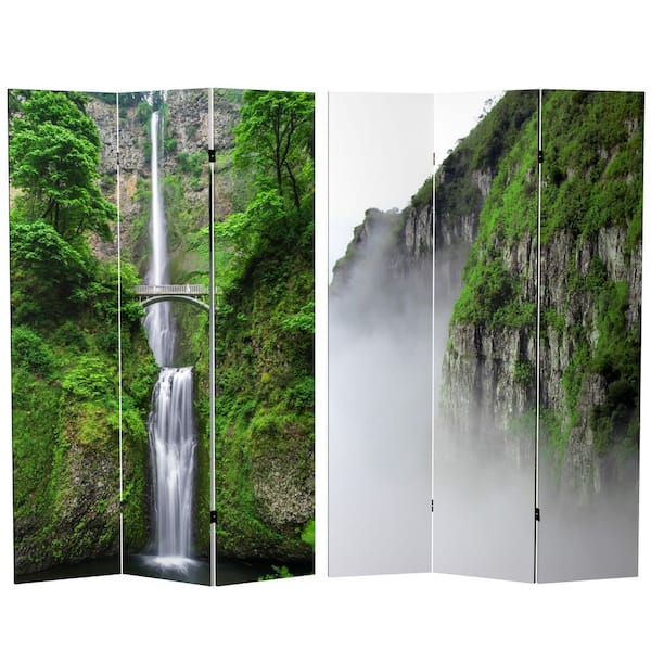 RED LANTERN 6 ft. Printed 3-Panel Room Divider