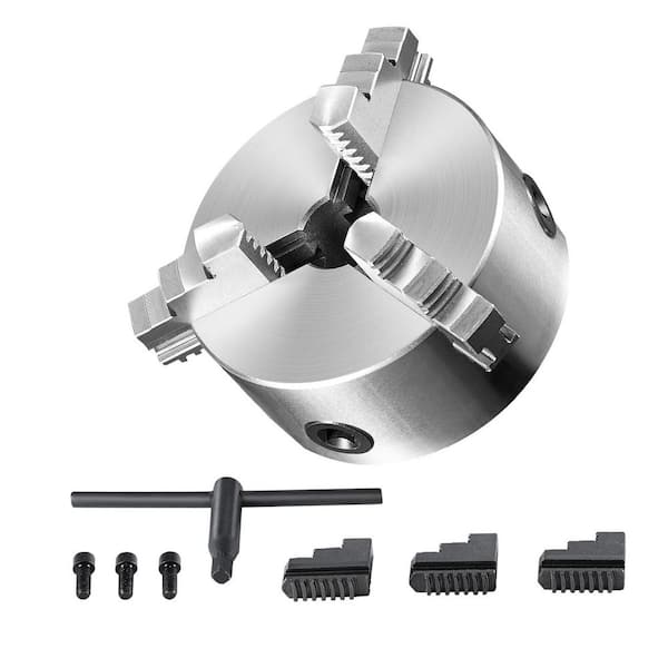 Drill Press with K11- 160 Lathe Chuck 6\", Metal Lathe Chuck Self-Centering 3 Jaw, Lathe Chuck With Two Sets Of Jaws