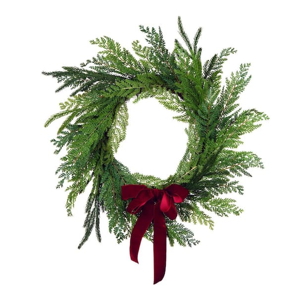 24 in, Unlit, Christmas Cottage Artificial Christmas Wreath