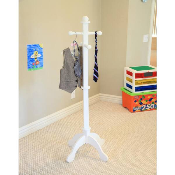 Homecraft Furniture 4-Hook Kid's Coat Rack in White CR05WH The - Main Image