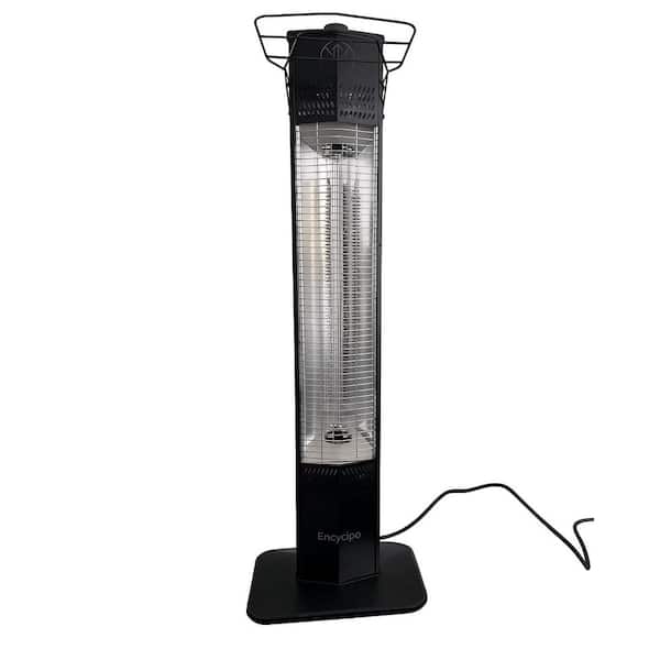 1500W Outdoor Infrared Patio Heater, 36in Portable Tower w 3 Heat Levels, IPX5 Waterproof, Tip-Over&Overheat Protection