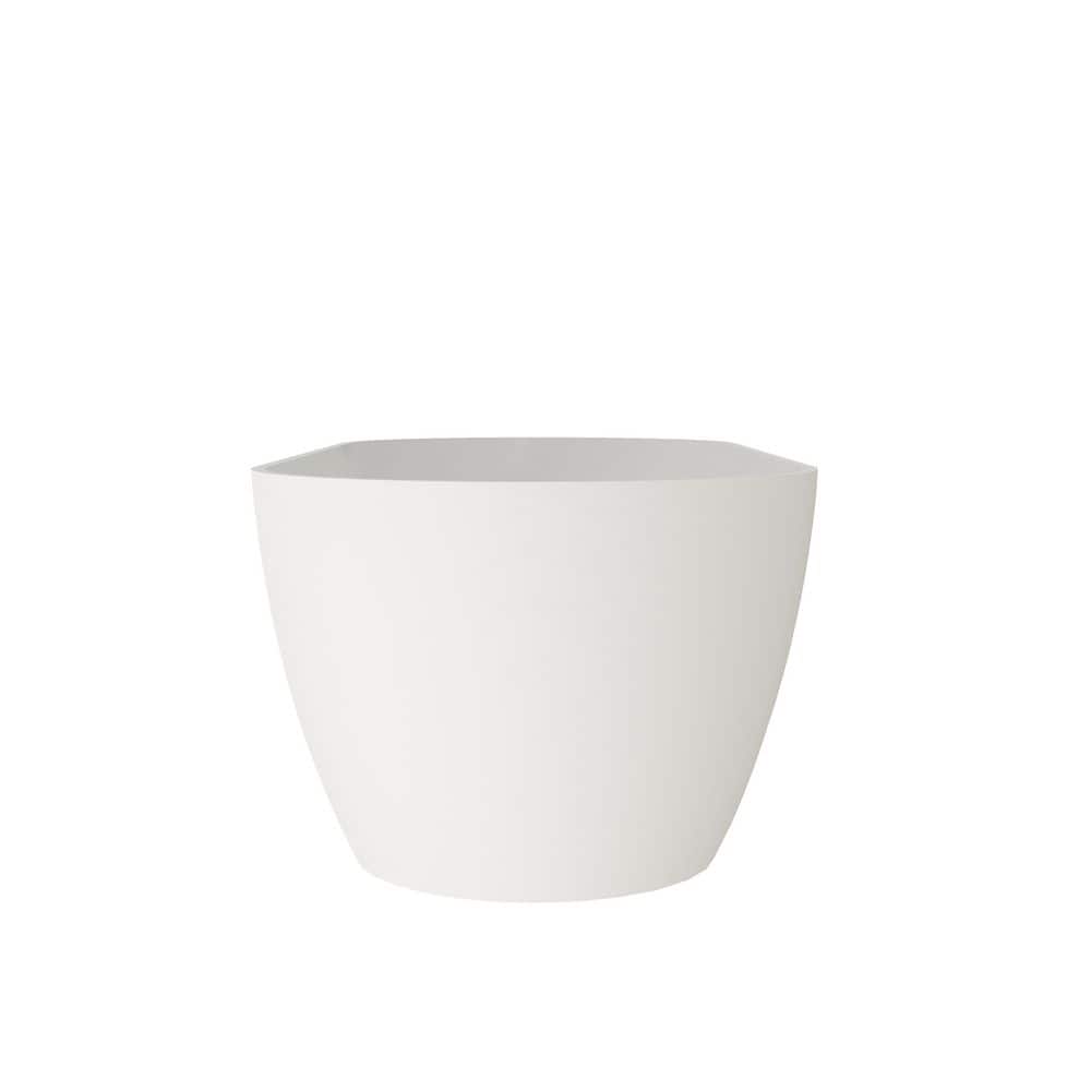 68.9 in. x 29.53 in. Solid Surface Freestanding Soaking Bathtub with Integrated Overflow Drain in Matte White price history on PriceWatchPro