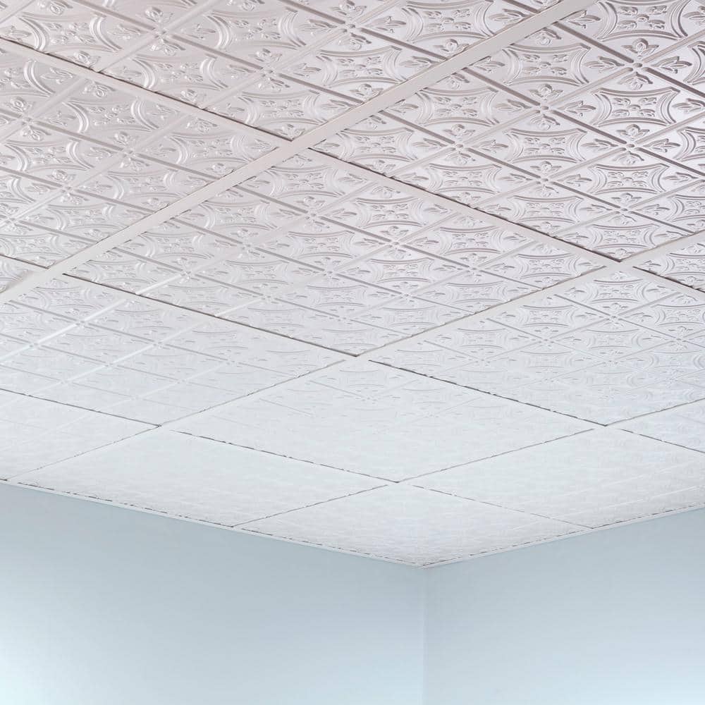 White and Black PVC Surface Mount Ceiling Grid Kit