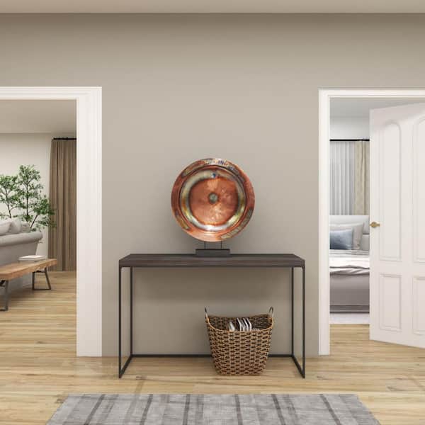 Litton Lane 6 in. x 30 in. Copper Metal Geometric Sculpture Litton Lane 6 in. x 30 in. Copper Metal Geometric Sculpture