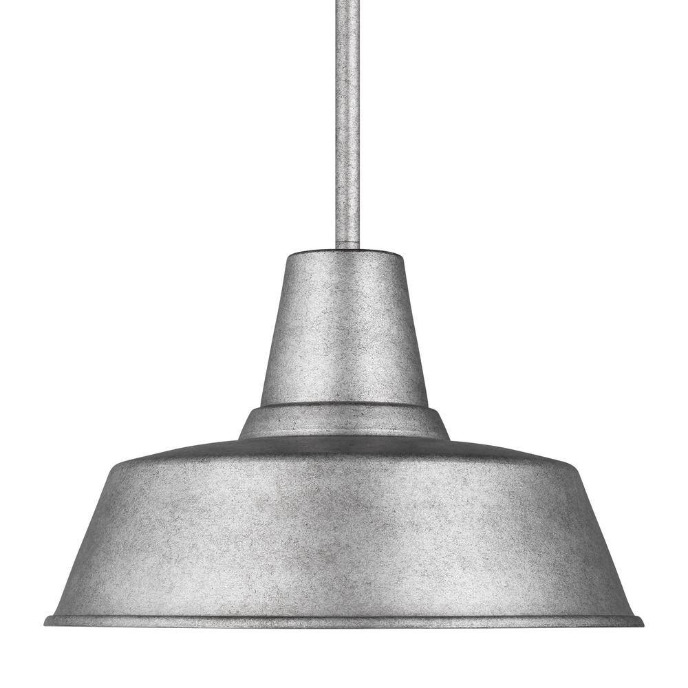 Weathered Pewter Classic Barn Light 1-Light Outdoor Pendant