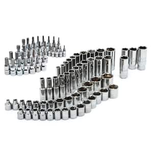 3/8 in. Drive SAE and Metric Socket and Bit Socket Set (91-Piece)