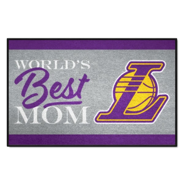 Officially Licensed NBA Los Angeles Lakers Uniform Rug 19 x 30