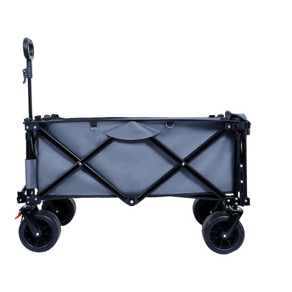 3.81 cu. ft. Steel Frame Garden Cart With 600D Oxford Fabric, for Beach, Camping with Large All-Terrain Beach Wheels