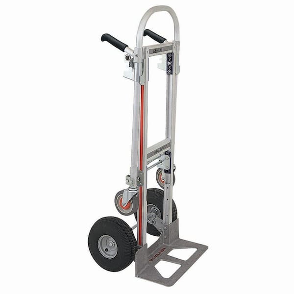 Fully Assembled Senior Convertible Hand Truck - Heavy Duty Loads 1,000 lbs.  Aluminum Moving Dolly Converts from Hand Truck to Platform Push Cart in