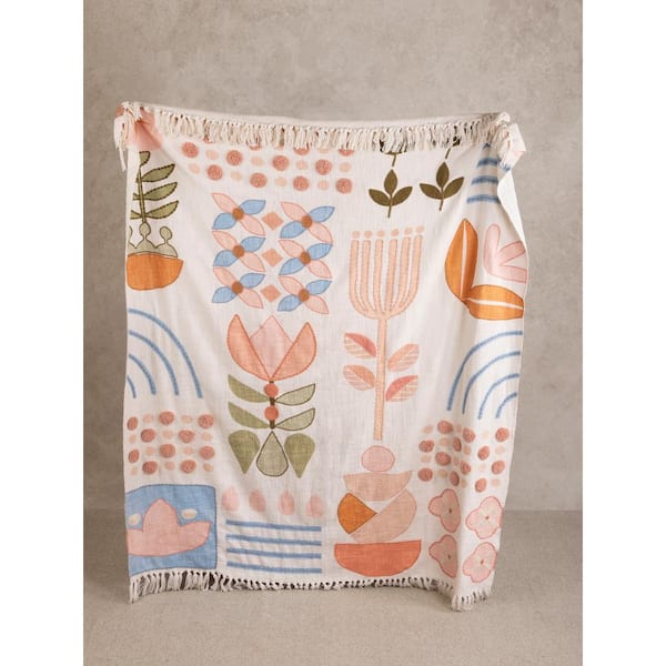 Joel Multicolored Throw Blanket 50 in. x 60 in.