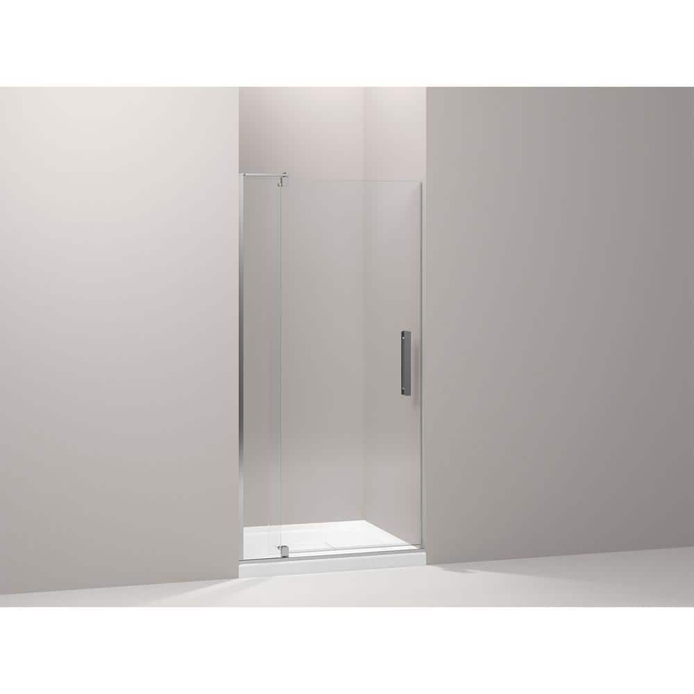 Revel 36'' x 70'' Frameless Pivot Shower Door in Bright Polished Silver