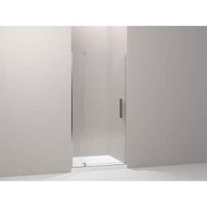 Revel 36 in. W x 70 in. H Frameless Pivot Shower Door in Bright Polished Silver with Handle