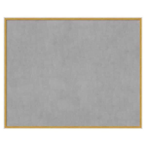Amanti Art Paige White Gold 41 in. x 33 in Framed Magnetic Board