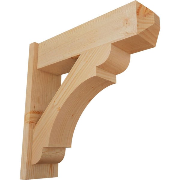 Ekena Millwork 8 in. x 26 in. x 26 in. Olympic Craftsman Smooth Douglas Fir Outlooker