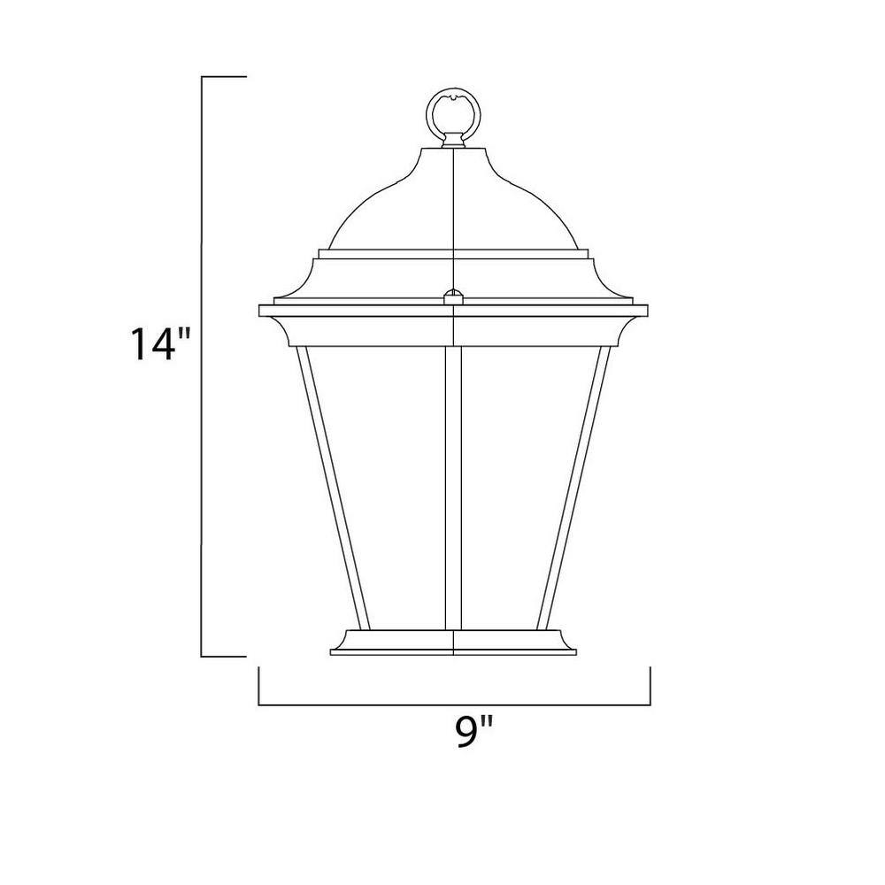 Westlake Black 3-Light Outdoor Hanging Lantern with Clear Glass