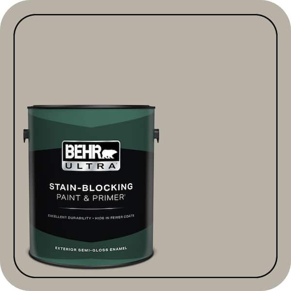 BEHR ULTRA 1 gal. Home Decorators Collection #HDC-CL-27G Rushmore Gray Semi-Gloss Enamel Exterior Paint & Primer
