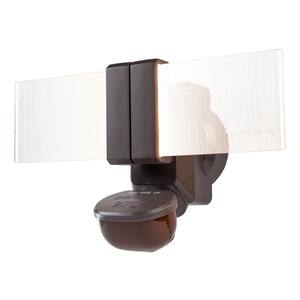 270 Degree Integrated LED  Motion Bronze Outdoor Flood Light with Clearview Edgelit Translucent Light Panel Technology