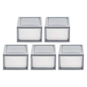 8.50 in. W x 5.38 in. H Gray Stackable Storage Drawer Single Drawer (5-Pack)