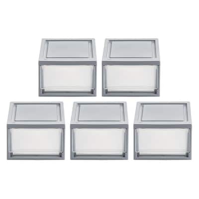 IRIS 15.63 in. W x 11.65 in. H Single Stackable Deep Box Drawer in Gray  (3-Pack) 500109 - The Home Depot