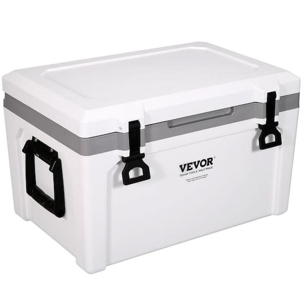 52 qt. Insulated Portable Chest Cooler in White, Food Beverage