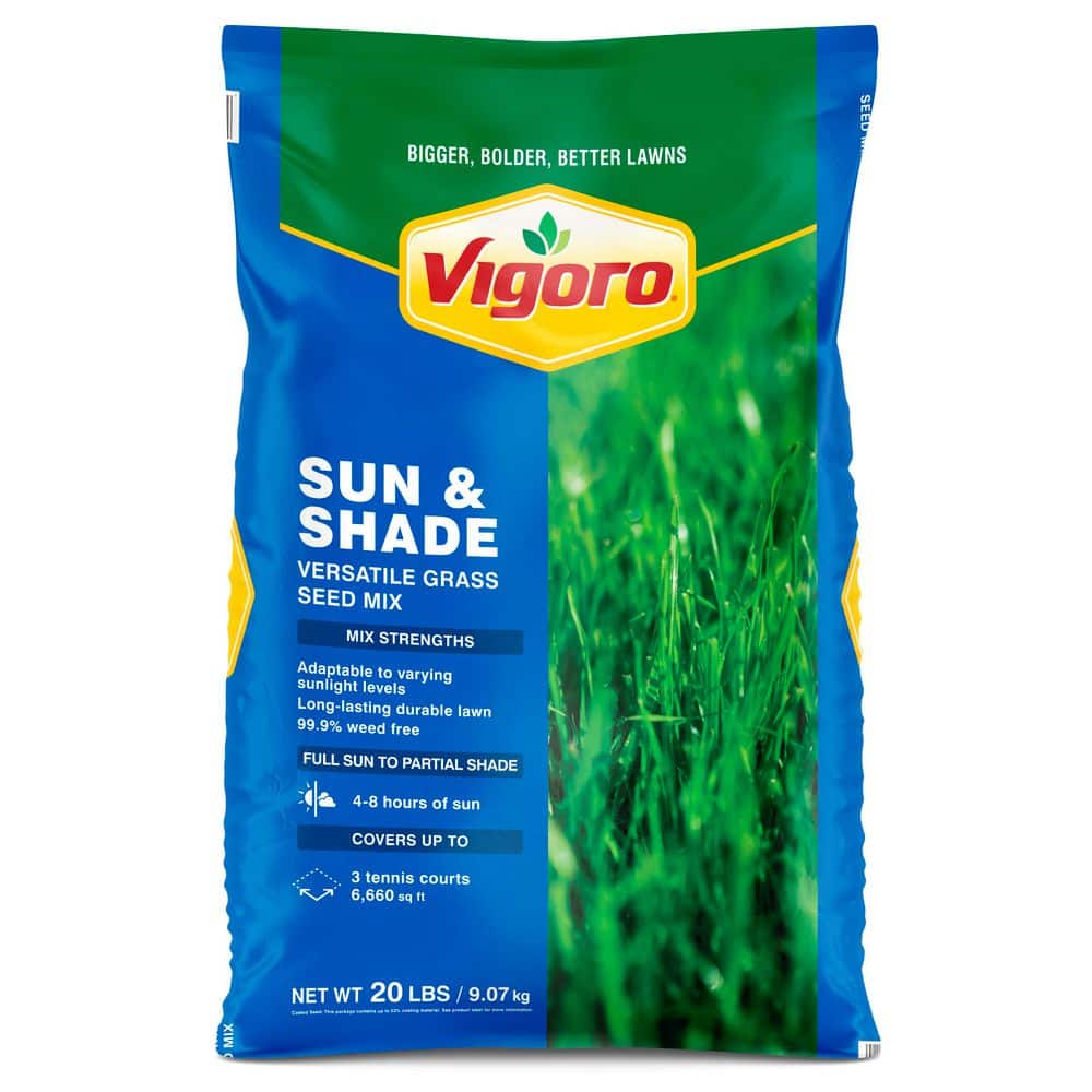 Vigoro 20 lbs. Sun and Shade Grass Seed Mix 100544413 - The Home Depot