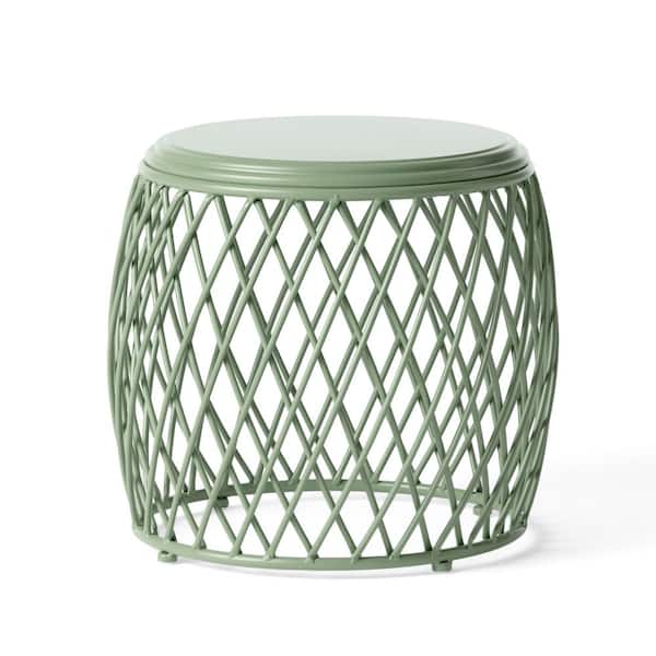 Unbranded Bryony Matte Green Outdoor Patio Side Table