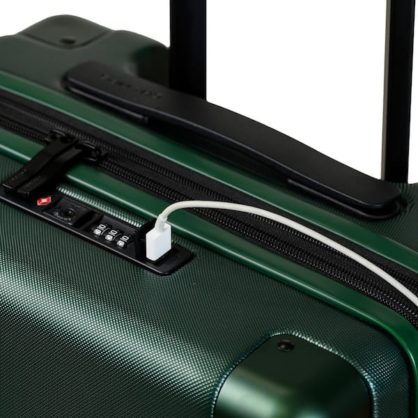 CHAMPS Earth 3-Piece Green Hardside Polycarbonate Luggage Set