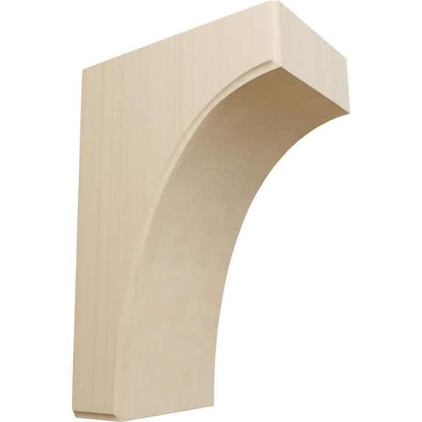 Ekena Millwork 8 in. x 5-1/2 in. x 12 in. Unfinished Rubberwood Clarksville Corbel