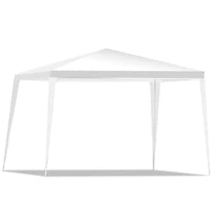 10 ft. x 10 ft. White Canopy Tent BBQ Shelter Pavilion Folding Gazebo Wedding Party Camping